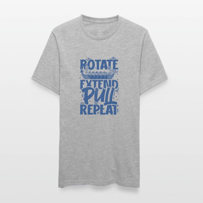 Rotate Extend Pull Repeat - Drachenboot Unisex Polycotton T-Shirt
