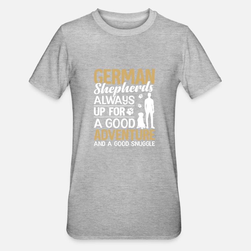 Deutscher Schäferhund - Unisex Polycotton T-Shirt - Grau meliert