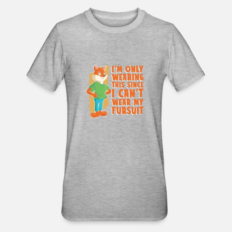 Furry Fandom Fursuits Humor - Unisex Polycotton T-Shirt - heather grey