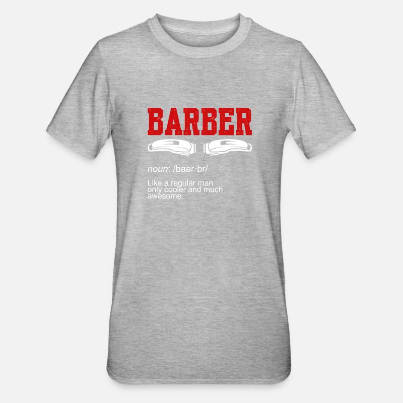 Nom de barbier - T-shirt polycoton Unisexe - gris chiné