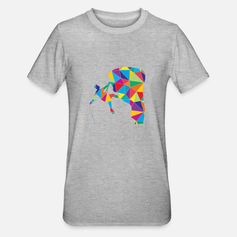 Grimpeur Polygone Climber - T-shirt polycoton Unisexe - gris chiné
