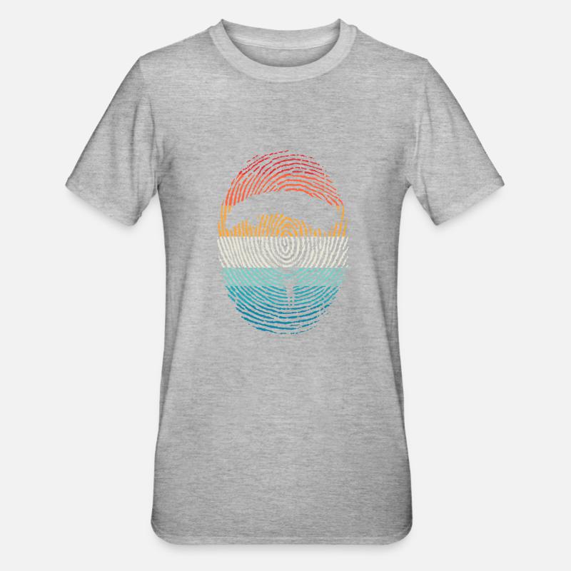 Laissez une empreinte digitale céleste en parachutisme - T-shirt polycoton Unisexe - gris chiné