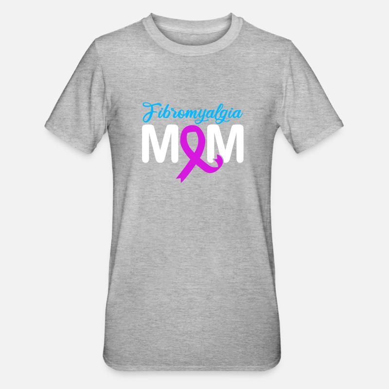 Fibromyalgie Rheuma Mutter - Unisex Polycotton T-Shirt - Grau meliert