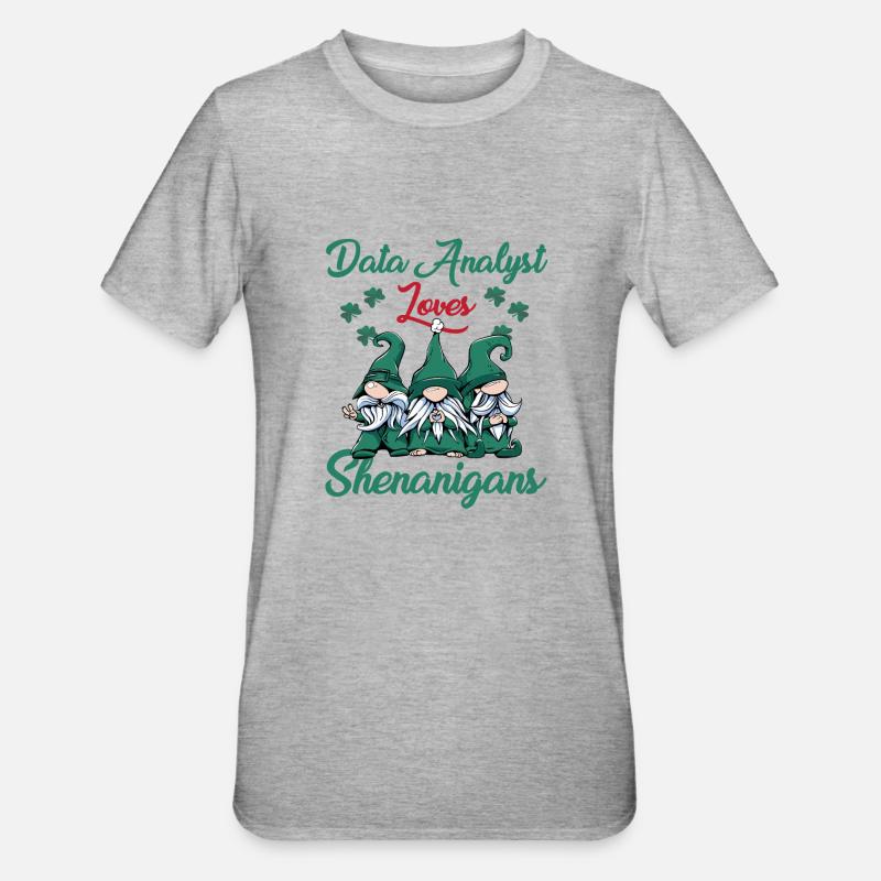 Data Analyst St. Patrick's Day - Unisex Polycotton T-Shirt - heather grey