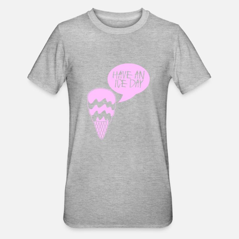 Crème glacée Sundae Crème glacée - T-shirt polycoton Unisexe - gris chiné