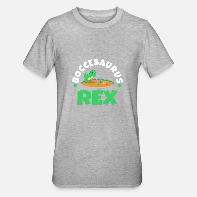 Boccesaurus Rex - T-shirt polycoton Unisexe - gris chiné