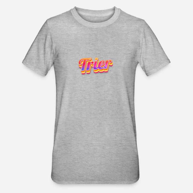 Triererin Trierer Trier - Unisex Polycotton T-Shirt - Grau meliert