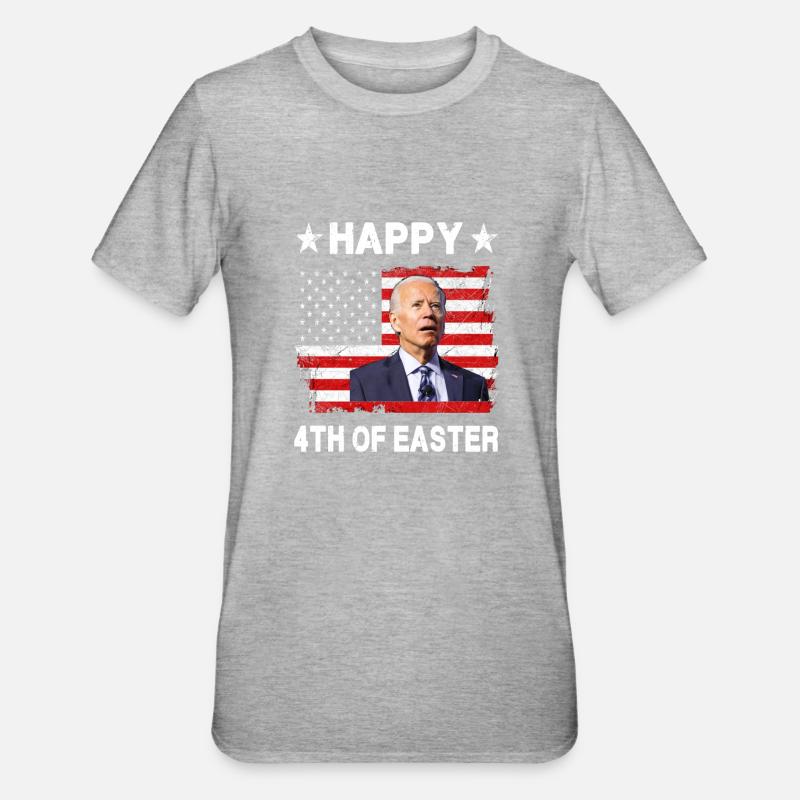 Joyeux 4 de Pâques - T-shirt polycoton Unisexe - gris chiné