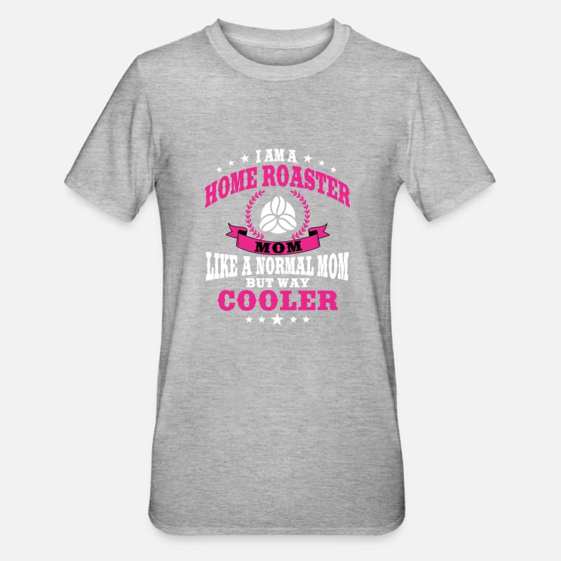 Startseite Röster Mama - Unisex Polycotton T-Shirt - Grau meliert
