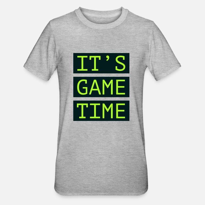 C’est l’heure du jeu - T-shirt polycoton Unisexe - gris chiné