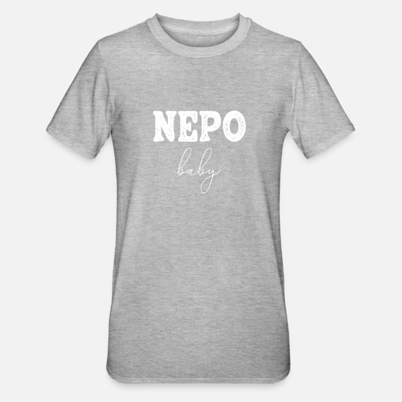 Népotisme Nepo Bébé - T-shirt polycoton Unisexe - gris chiné