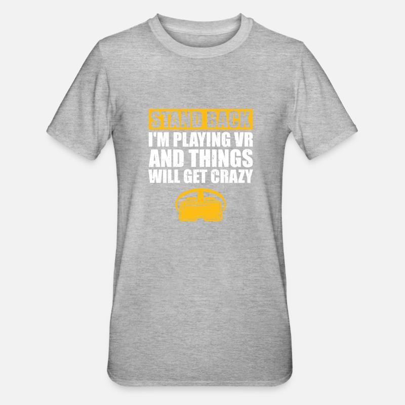 Virtual Reality VR Gift - Unisex Polycotton T-Shirt - heather grey