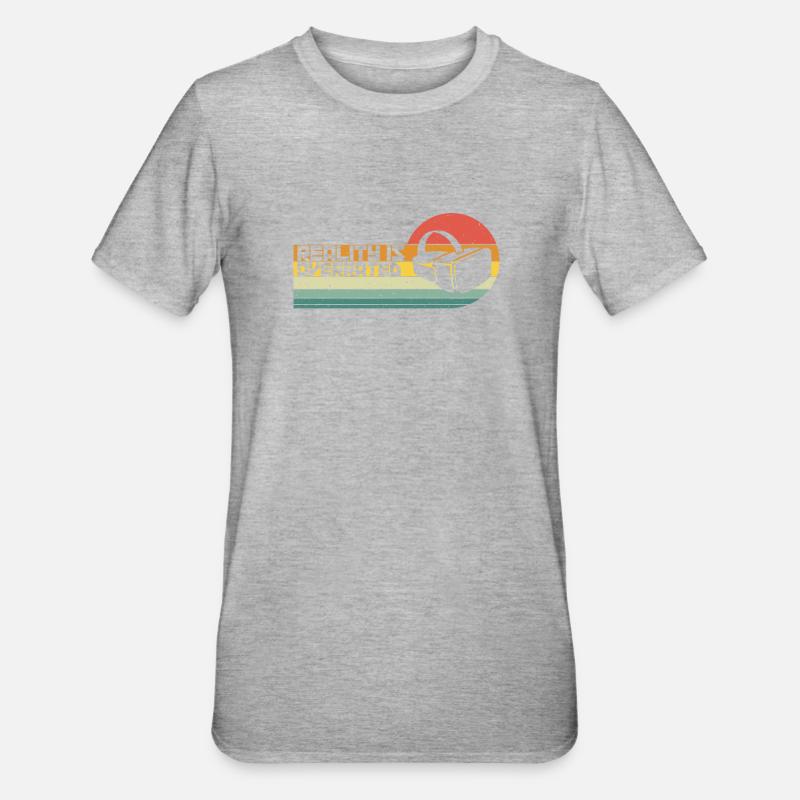 Virtual Reality VR Geschenk - Unisex Polycotton T-Shirt - Grau meliert