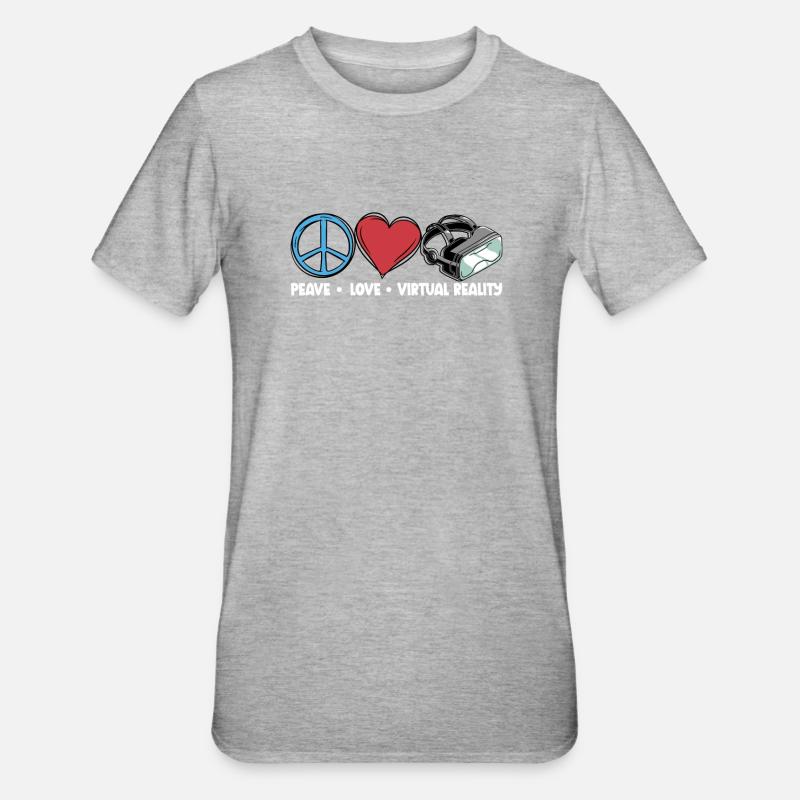 Virtual Reality VR Geschenk - Unisex Polycotton T-Shirt - Grau meliert