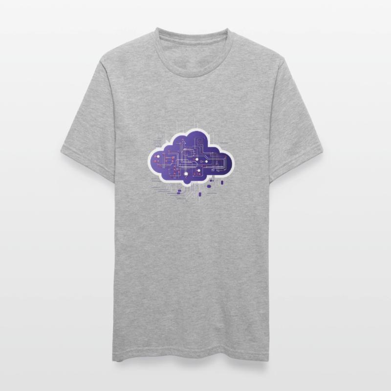 Cloud Computing Computer Electronics Circuit T-shirt polycoton Unisexe