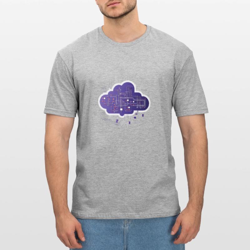 Cloud Computing Computer Electronics Circuit T-shirt polycoton Unisexe