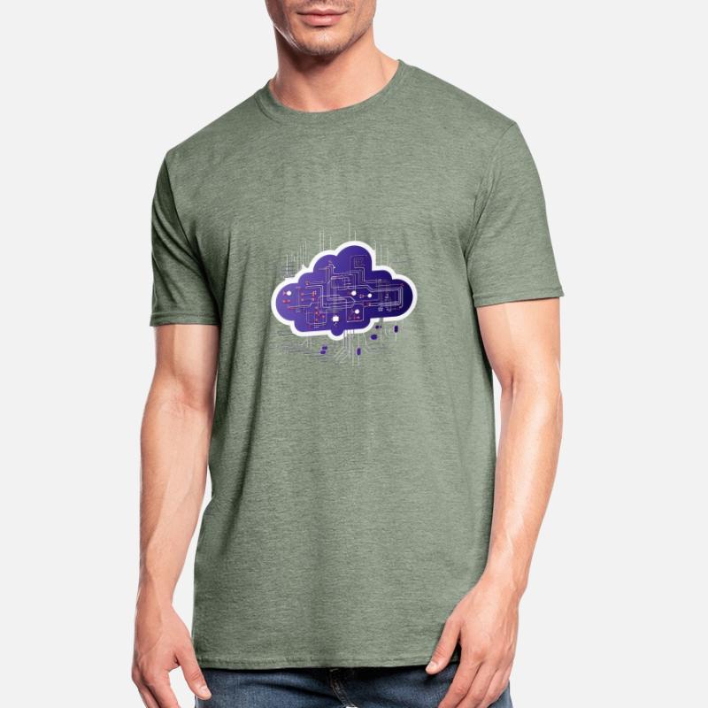 Cloud Computing Computer Electronics Circuit T-shirt polycoton Unisexe