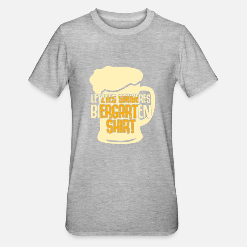 Biergarten - Unisex Polycotton T-Shirt - Grau meliert