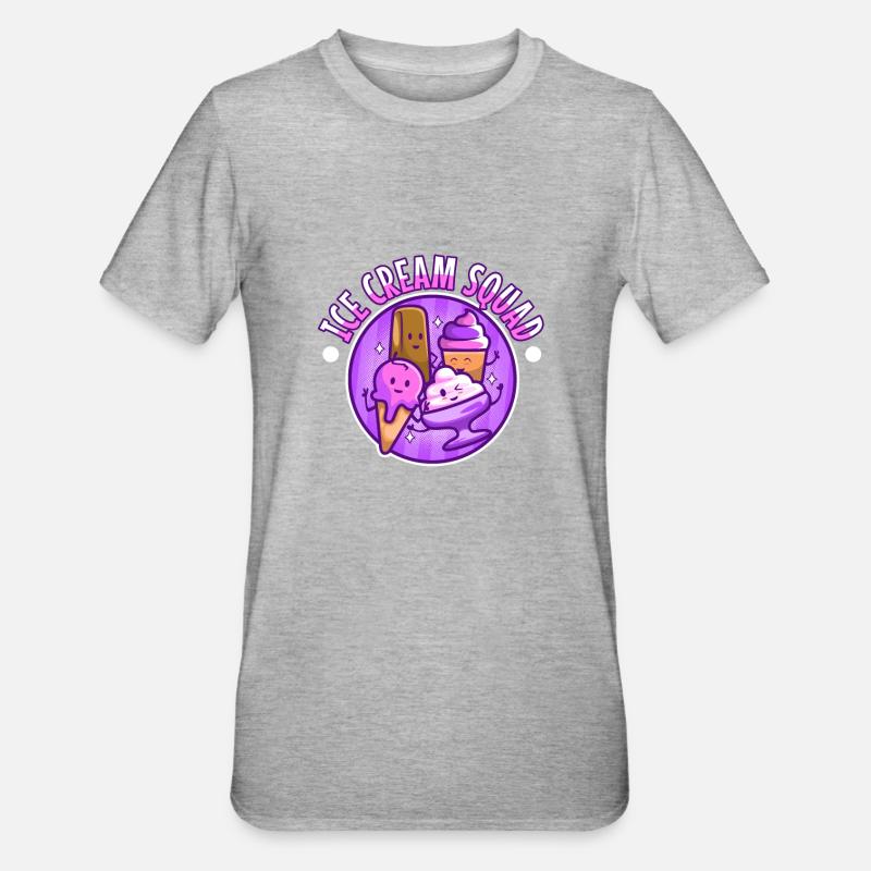 Escouade de crème glacée - T-shirt polycoton Unisexe - gris chiné