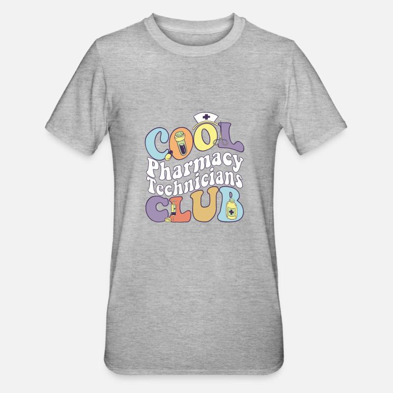 Cool Pharmacy Technicians Club Pharm Tech Squad - Unisex Polycotton T-Shirt - heather grey