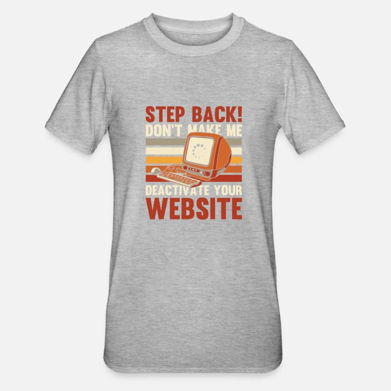 Web Entwickler Webdeveloper Witzig - Unisex Polycotton T-Shirt - Grau meliert