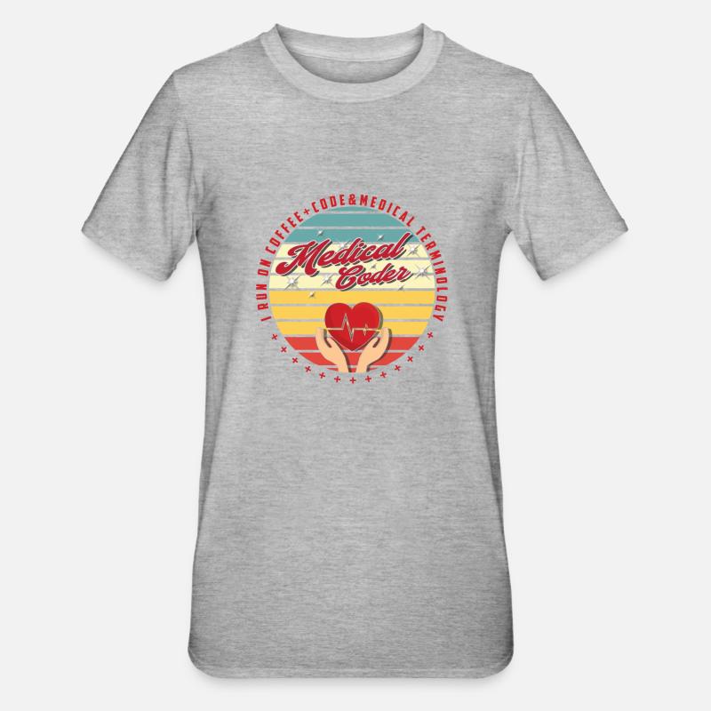 Medical Assistant - Medical Coder - Unisex Polycotton T-Shirt - heather grey