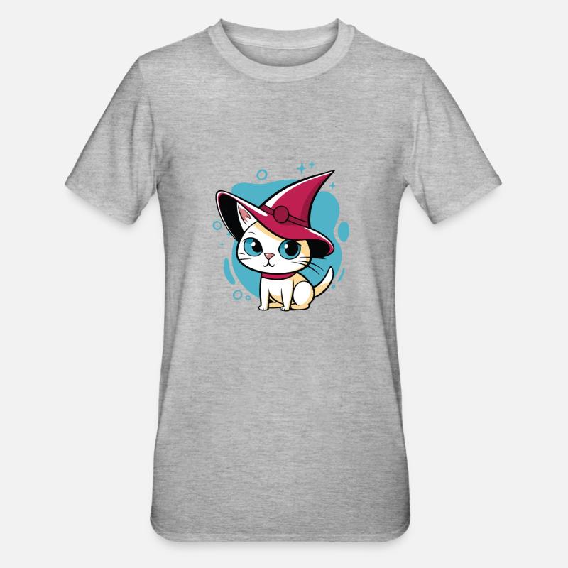 Süßes Kätzchen - Unisex Polycotton T-Shirt - Grau meliert
