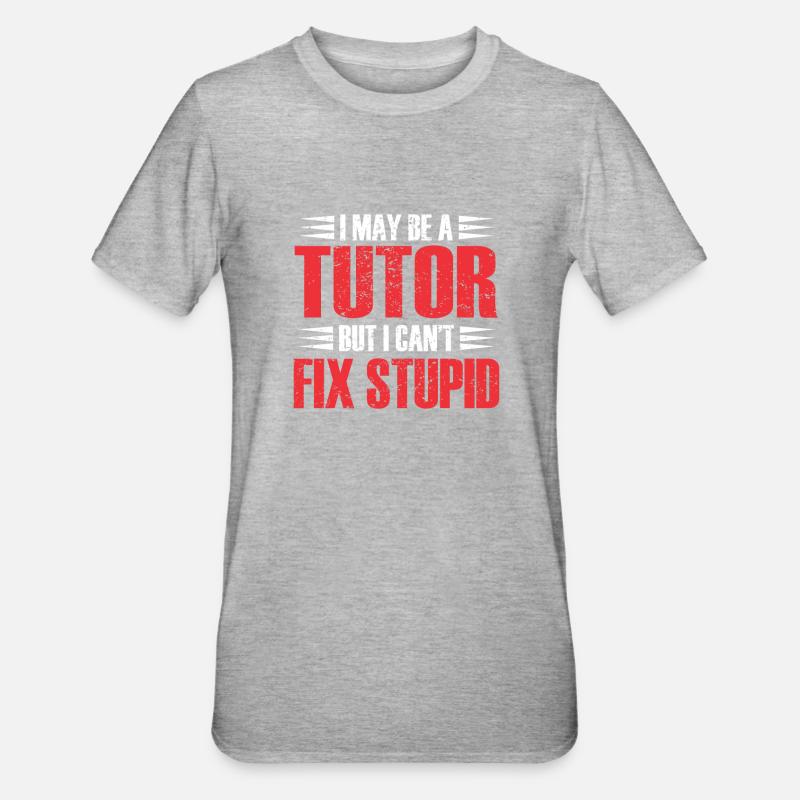 Tutor Geschenk Tutor - Unisex Polycotton T-Shirt - Grau meliert