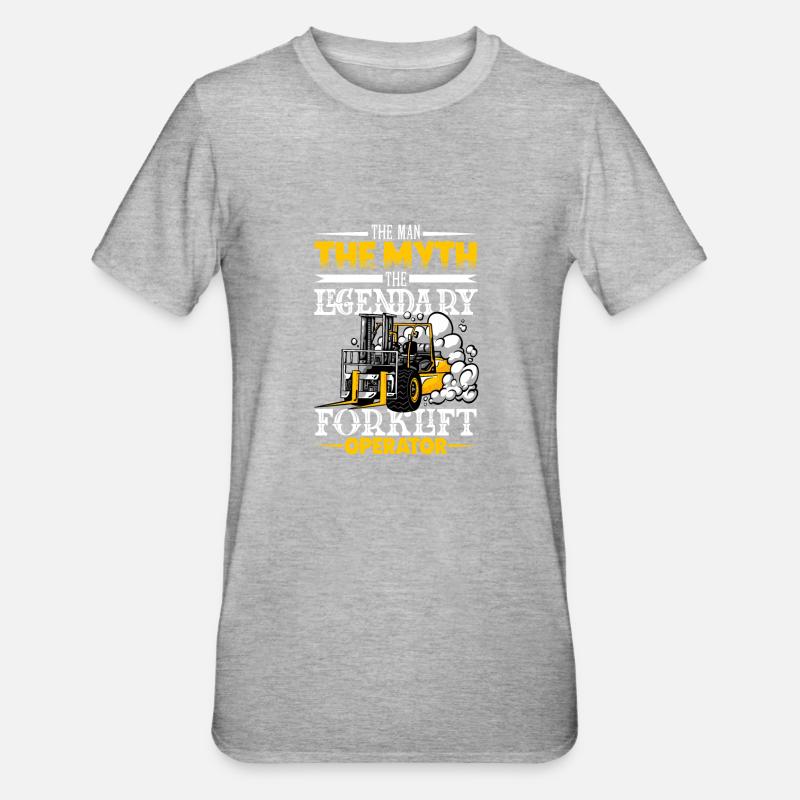Gabelstaplerfahrer Lager Gabelstapler - Unisex Polycotton T-Shirt - Grau meliert
