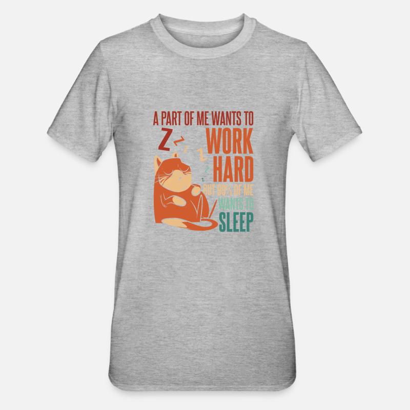 Chat - T-shirt polycoton Unisexe - gris chiné