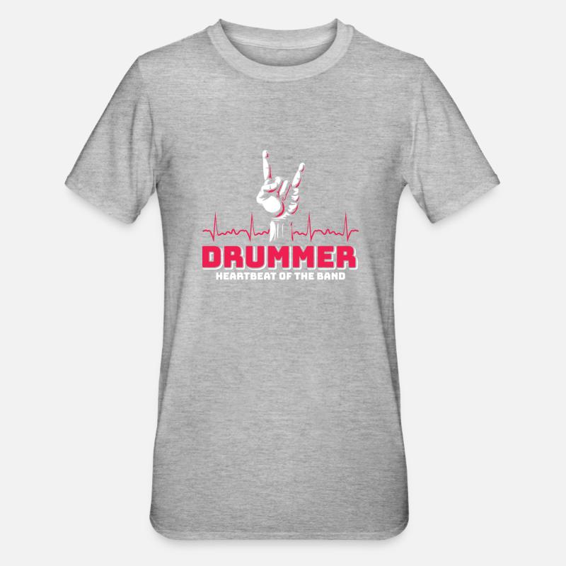 Drummers Drummers Drummers Drummers - Unisex Polycotton T-Shirt - heather grey