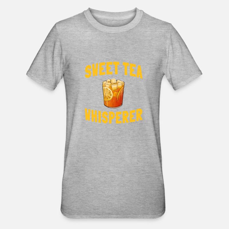 Lustiges Süßes Teeflüsterer - Unisex Polycotton T-Shirt - Grau meliert
