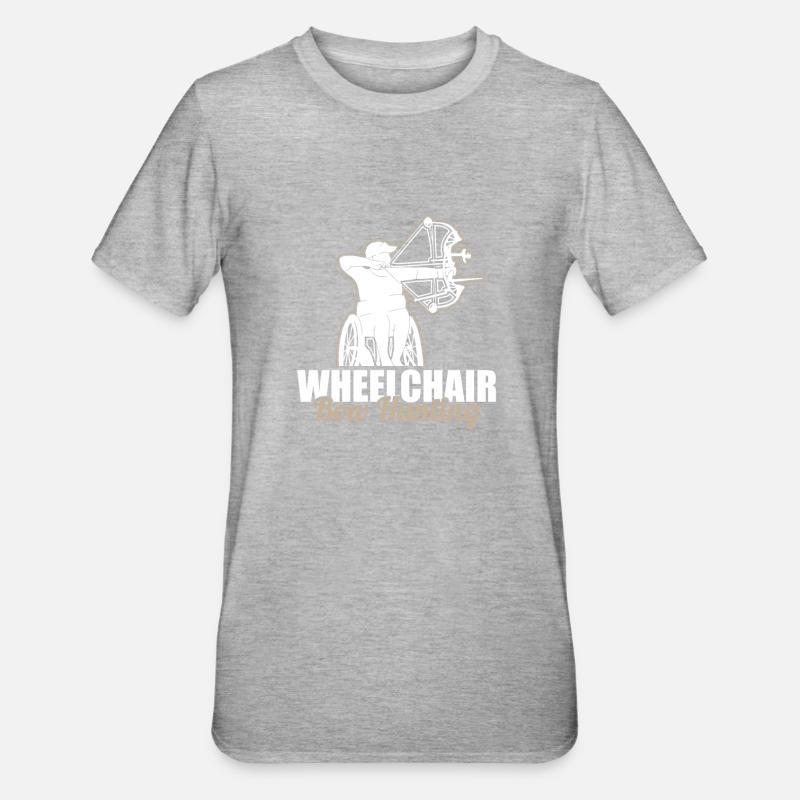 Chasse à l’arc Bowhunter Fauteuil roulant - T-shirt polycoton Unisexe - gris chiné