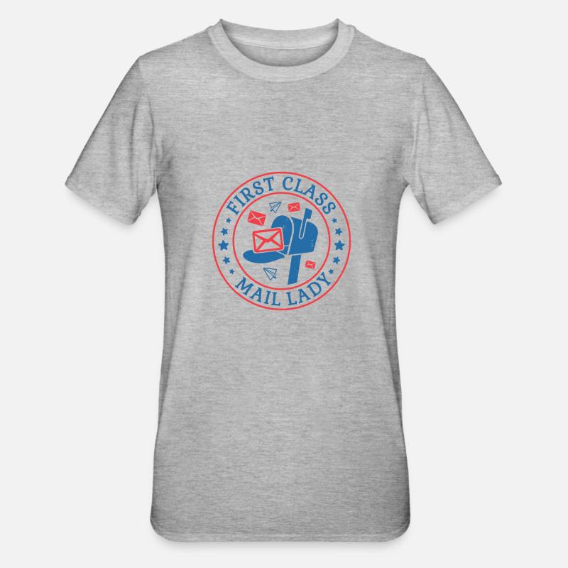 Postbote Postbotin Post Briefträger - Unisex Polycotton T-Shirt - Grau meliert