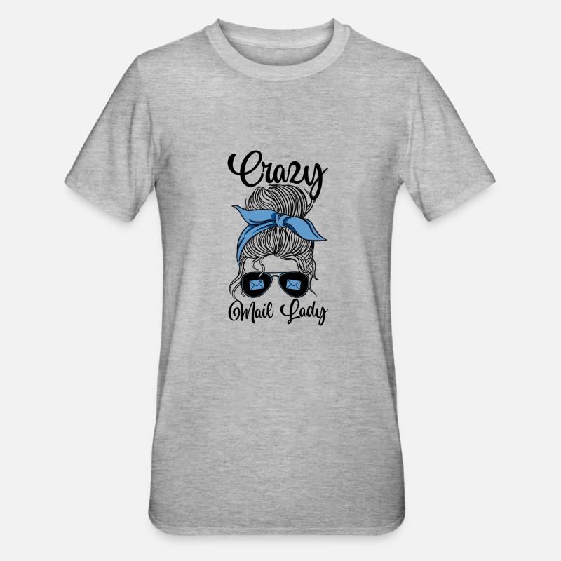 Postbote Postbotin Post Briefträger - Unisex Polycotton T-Shirt - Grau meliert