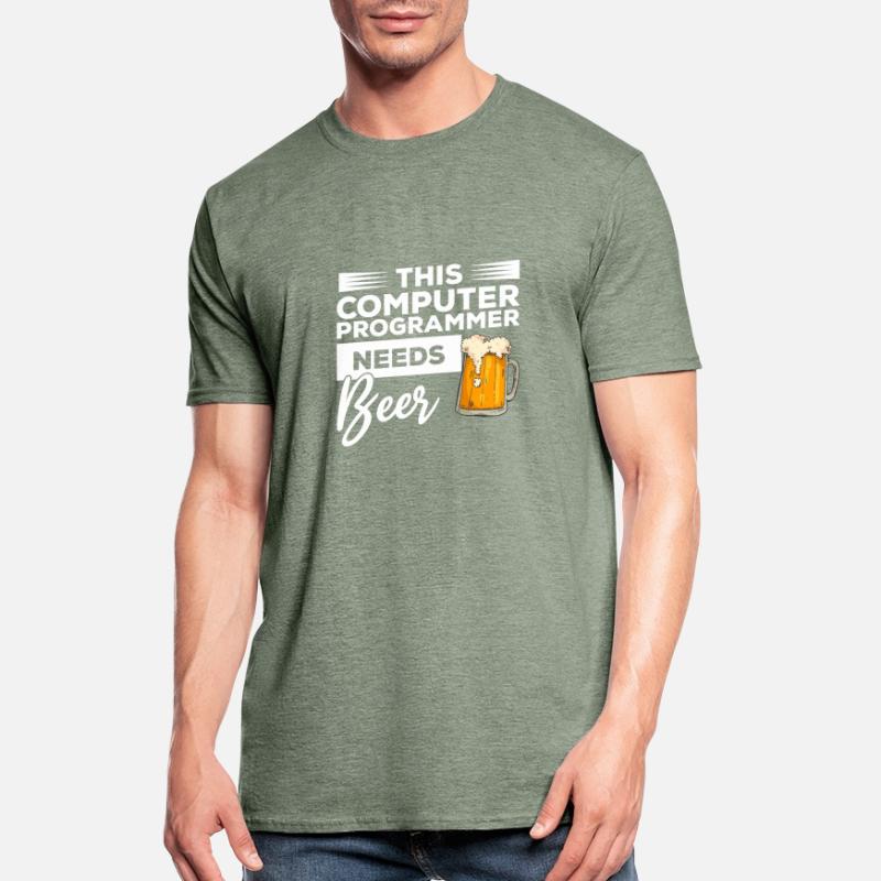 This Computer Programmer Needs Beer Programming Unisex Polycotton T-Shirt