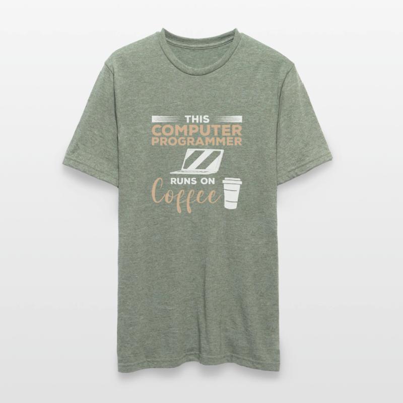This Computer Programmer Runs On Coffee Unisex Polycotton T-Shirt
