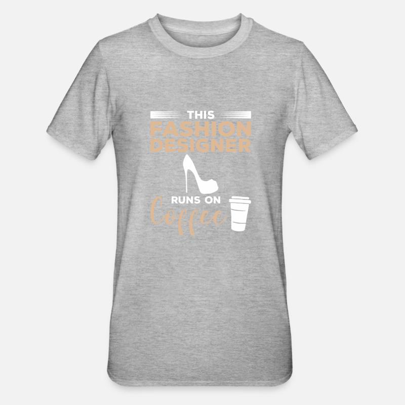 Diese Modedesignerin entwirft Kaffee - Unisex Polycotton T-Shirt - Grau meliert