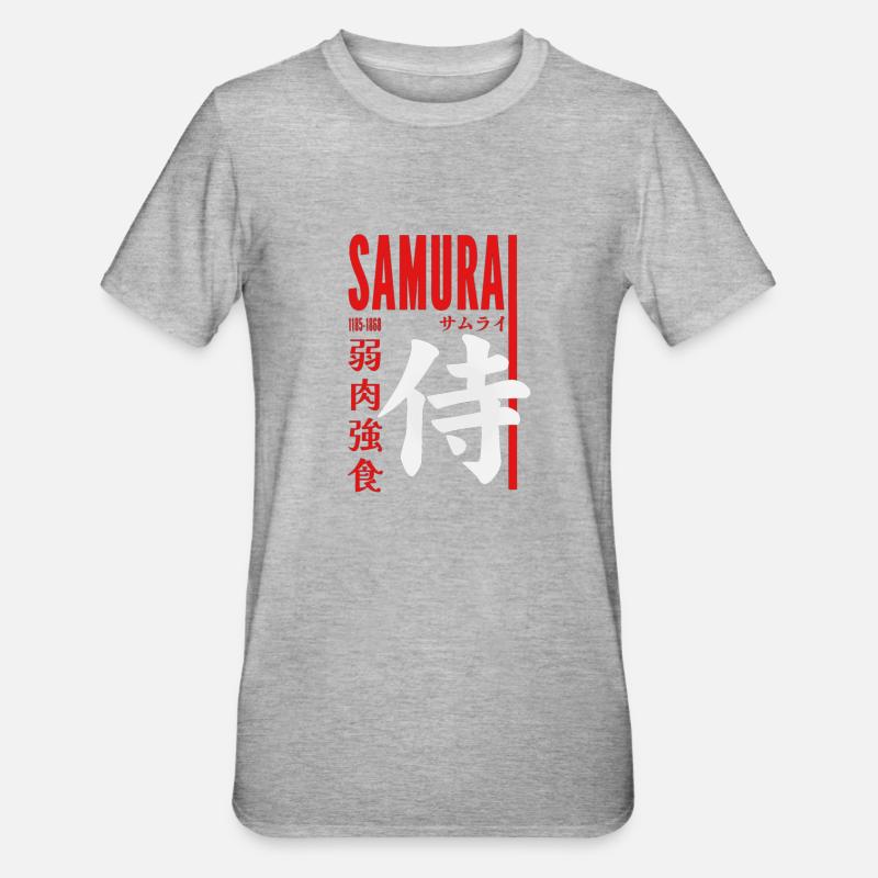 Samurai Master - Unisex Polycotton T-Shirt - heather grey