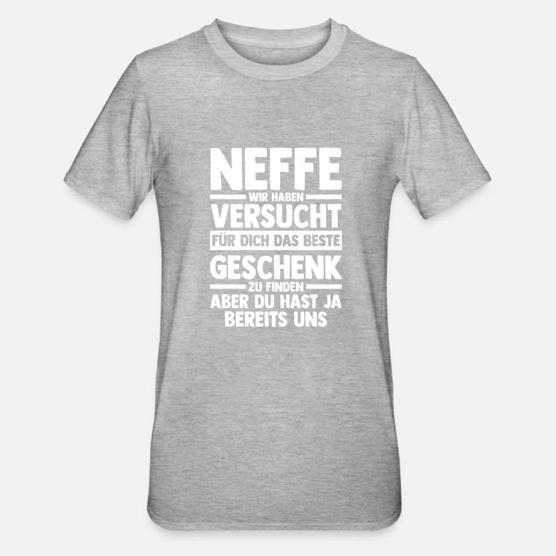 Neffe - Unisex Polycotton T-Shirt - Grau meliert