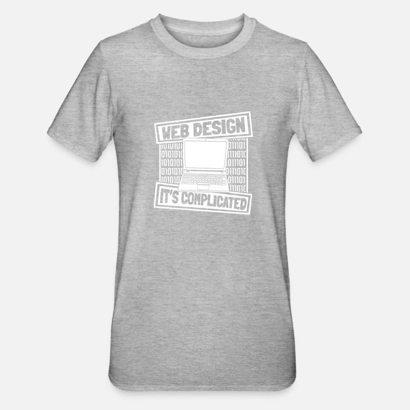 Web Entwickler Webdeveloper - Unisex Polycotton T-Shirt - Grau meliert
