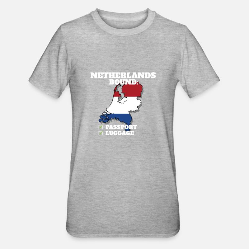 Pays-Bas Voyage Pays-Bas - T-shirt polycoton Unisexe - gris chiné