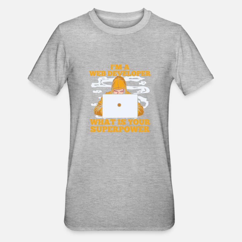 Web Developer Web Developer Zool - Unisex Polycotton T-Shirt - heather grey