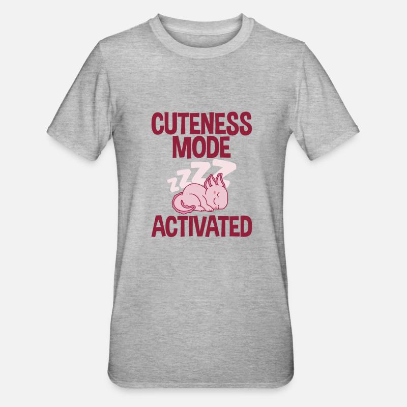 Mode mignon activé - T-shirt polycoton Unisexe - gris chiné