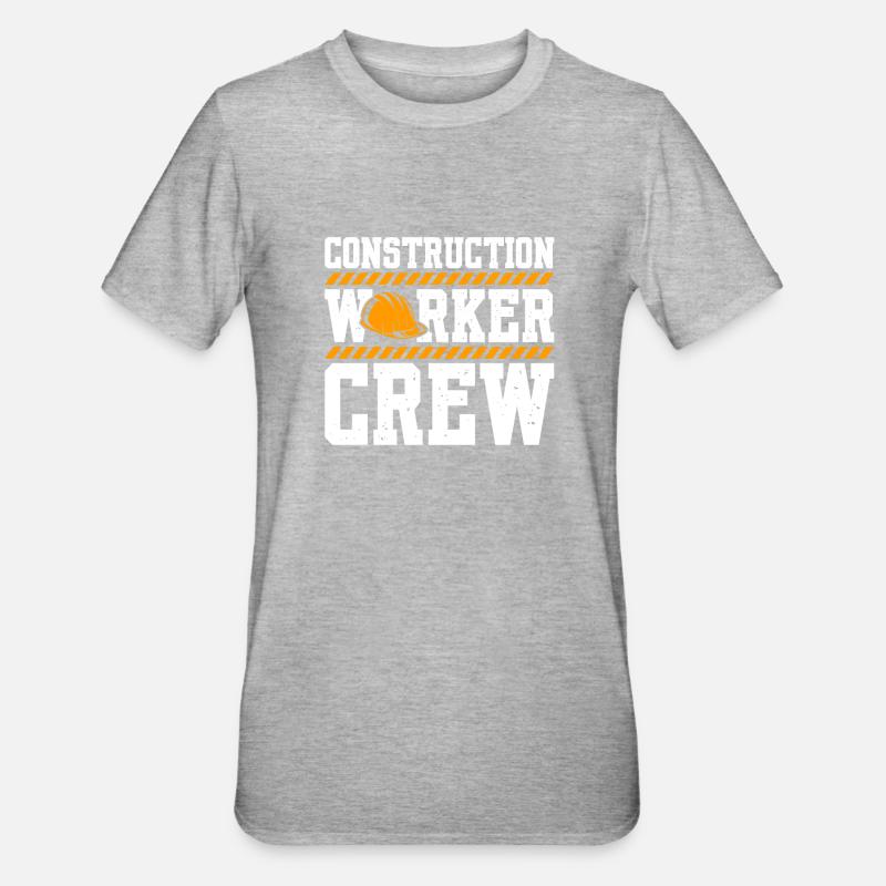 Construction Worker Crew - Unisex Polycotton T-Shirt - Grau meliert