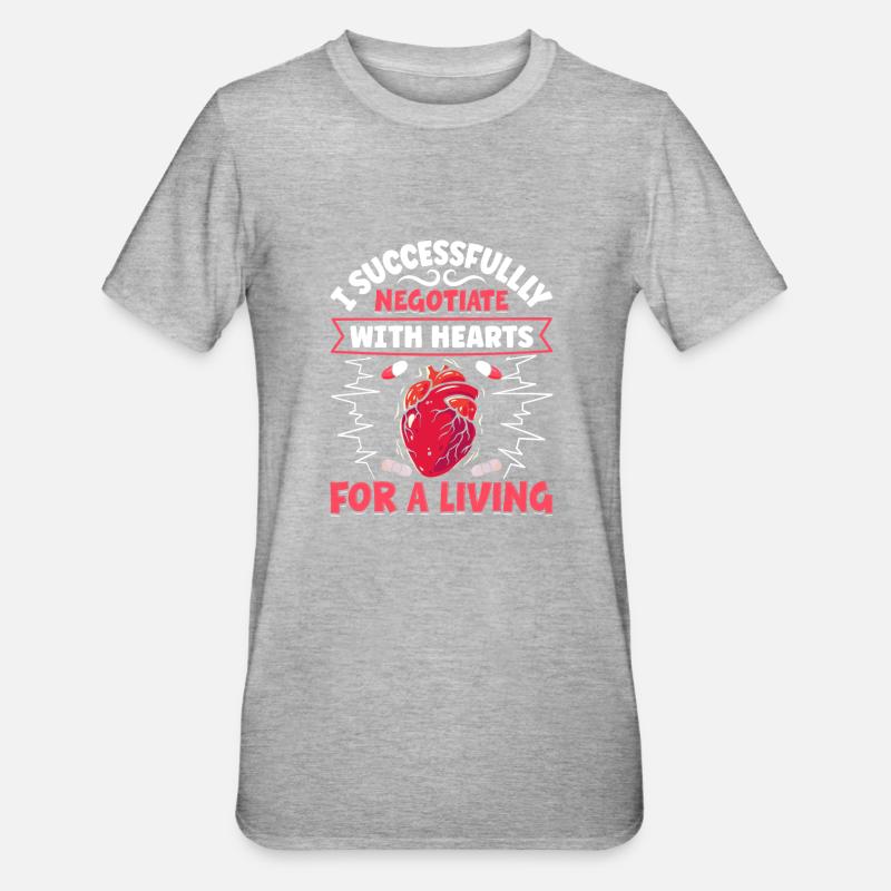 Nursing Assistant Design - Unisex Polycotton T-Shirt - heather grey