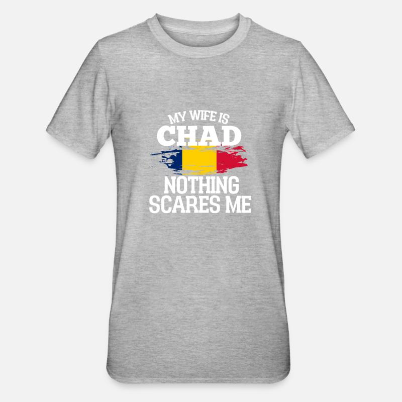 Chad Ehefrau - Unisex Polycotton T-Shirt - Grau meliert