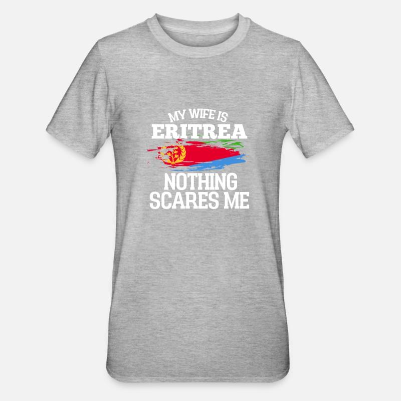Eritrea Ehefrau - Unisex Polycotton T-Shirt - Grau meliert
