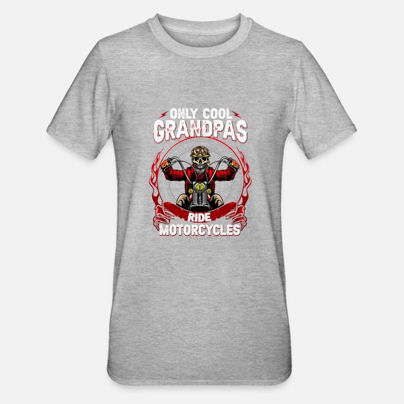 Cool Opa Biker - Unisex Polycotton T-Shirt - Grau meliert