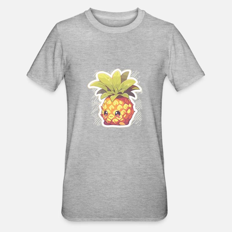 Pineapple Plant Pineapple Fruit Fruit - Unisex Polycotton T-Shirt - heather grey